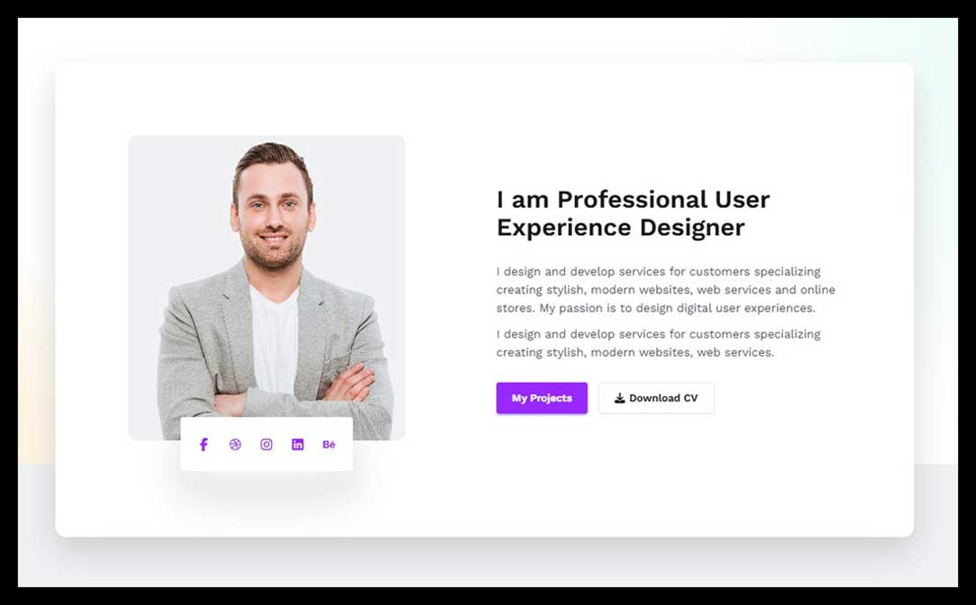 Alex Portfolio Website Template