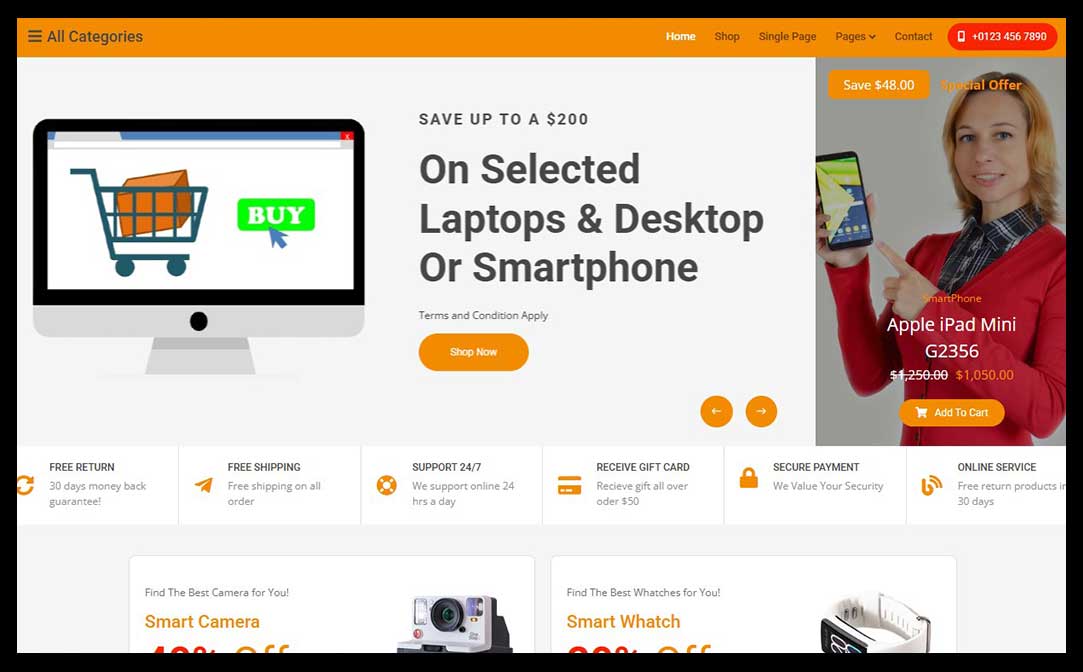 Slectro eCommerce Website Template